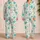 Sea Turtle Ocean Garden Coastal Motifs for Beach Trips and Everyday Wear for Children Satin Pajamas Set - 2