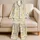 Easter Bear And Egg Hello Motifs For Spring Gifts, Girls, Sisters And Holiday Fun Satin Pajamas Set - 5
