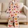 Colorful Heart Motifs for Cheerful Spring Days and Everyday Wear, Girls Ages 4-13 Satin Pajamas Set - 5