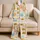 Pastel Bear Faces and Hi Bear Motifs for Cozy Spring Summer Bedtime Little Girls Satin Pajamas Set - 5
