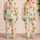 Pastel Bear Faces and Hi Bear Motifs for Cozy Spring Summer Bedtime Little Girls Satin Pajamas Set - 2
