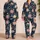 Midnight Navy Rose Garden Floral Motif for Romantic Bedtime Lounging and Holiday Gifting Satin Pajamas Set - 2