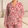 Pink Leopard Rosettes for Spring Summer Lounging and Sister Matching Girls Ages 4-13 Satin Pajamas Set - 1