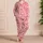 Pink Leopard Rosettes for Spring Summer Lounging and Sister Matching Girls Ages 4-13 Satin Pajamas Set - 4