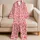Pink Leopard Rosettes for Spring Summer Lounging and Sister Matching Girls Ages 4-13 Satin Pajamas Set - 5