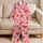 Red Heart Blush Pink Valentine's Day Sister Gift Matching Homewear for Teen Girls Satin Pajamas Set - 5