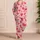 Red Heart Blush Pink Valentine's Day Sister Gift Matching Homewear for Teen Girls Satin Pajamas Set - 4