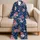 Navy Blue Pink Peony Floral Garden Springtime Bedtime Comfort for Girls and Kids Satin Pajamas Set - 5