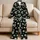 White Wildflower Green Leaf Cottagecore Garden Cozy Bedtime Gift For Girls And Women Satin Pajamas Set - 5