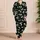 White Wildflower Green Leaf Cottagecore Garden Cozy Bedtime Gift For Girls And Women Satin Pajamas Set - 4