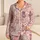 Cute Cat Faces With Hearts And Bows For Cozy Bedtime Gifts For Kids And Cat Lovers Satin Pajamas Set - 1