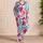 Abstract Floral Graffiti Blooms for Bedtime Lounging, Weekend Relaxation and Gifting Satin Pajamas Set - 4