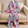 Abstract Floral Graffiti Blooms for Bedtime Lounging, Weekend Relaxation and Gifting Satin Pajamas Set - 5