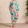 Hand-Painted Floral Garden for Playtime Dance and Outdoor Adventures for Young Girls Satin Pajamas Set - 4
