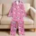 Pink Crowned Unicorns With Hearts for Magical Bedtime Gifts for Young Girls and Kids Satin Pajamas Set - 5