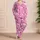 Pink Crowned Unicorns With Hearts for Magical Bedtime Gifts for Young Girls and Kids Satin Pajamas Set - 4