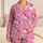 Pink Crowned Unicorns With Hearts for Magical Bedtime Gifts for Young Girls and Kids Satin Pajamas Set - 1