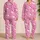 Pink Crowned Unicorns With Hearts for Magical Bedtime Gifts for Young Girls and Kids Satin Pajamas Set - 2