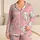 Cute Elephant Butterfly Blush Pink Nursery Style for Girls' Outings and Vacations Satin Pajamas Set - 1