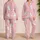 Cute Elephant Butterfly Blush Pink Nursery Style for Girls' Outings and Vacations Satin Pajamas Set - 2