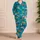Colorful Sea Turtle And Coral Motif For Coastal Resort Lounging, Beach Days And Travel Satin Pajamas Set - 4