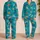 Colorful Sea Turtle And Coral Motif For Coastal Resort Lounging, Beach Days And Travel Satin Pajamas Set - 2