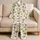 Cute Golden Bee Motifs For Summer Outdoor Adventures, Girls' Honey Lover Gift Idea Satin Pajamas Set - 5
