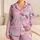 Pastel Unicorns Stars Rainbow Dreamy Gift Idea for Girls Magical Sleepwear Outfit Satin Pajamas Set - 1