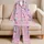 Pastel Unicorns Stars Rainbow Dreamy Gift Idea for Girls Magical Sleepwear Outfit Satin Pajamas Set - 5