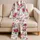 Raspberry Pink Rose Garden Floral Botanical Elegance For Romantic Vacation Lounging Satin Pajamas Set - 5