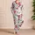 Raspberry Pink Rose Garden Floral Botanical Elegance For Romantic Vacation Lounging Satin Pajamas Set - 4