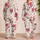 Raspberry Pink Rose Garden Floral Botanical Elegance For Romantic Vacation Lounging Satin Pajamas Set - 2