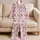 Cherry Bow Motif, Sweet Pink Fruit Outfit For Girls, Spring Days, Parties And Gifts Satin Pajamas Set - 5