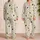Bumblebee Floral Botanical Motifs for Cozy Home Lounging and Relaxed Women's Evenings Satin Pajamas Set - 2