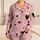 Black Heart Blush Pink Style For Cozy Lounging And Sweet Gift Giving For Girls And Kids Satin Pajamas Set - 1