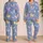 Pastel Butterfly Garden Glow-In-The-Dark Winter Lounge Set For Girls Outdoor Play Satin Pajamas Set - 2