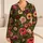 Watercolor Peonies And Roses On Deep Olive Green, Cozy Bedtime Style For Girls And Kids Satin Pajamas Set - 1