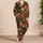 Watercolor Peonies And Roses On Deep Olive Green, Cozy Bedtime Style For Girls And Kids Satin Pajamas Set - 4