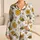 Cheerful Honey Bee Blossoms for Cozy Summer Lounging, Women’s Birthday Gift Idea Satin Pajamas Set - 1