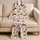 Crimson Cherry Motif Set for Spring Summer Lounging, Relaxed Weekend Gift for Women Satin Pajamas Set - 5