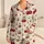 Crimson Cherry Motif Set for Spring Summer Lounging, Relaxed Weekend Gift for Women Satin Pajamas Set - 1