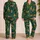 Golden Tiger Jungle Leaves for Tropical Home Relaxation, Women’s Retro Lounge Style Satin Pajamas Set - 2