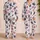 French Bulldog Rose Floral Faces, Cozy Boutique Home Lounge Gift for Women Dog Lovers Satin Pajamas Set - 2