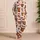 Scottish Highland Cow Burgundy Bow Hearts for Cozy Holiday Lounging, Women's Gift Satin Pajamas Set - 4