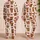 Scottish Highland Cow Burgundy Bow Hearts for Cozy Holiday Lounging, Women's Gift Satin Pajamas Set - 2