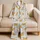Orange Tabby Cats With Blue Spectacles For Cozy Holiday Lounging And Weekend Relaxation Satin Pajamas Set - 5