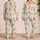 Orange Tabby Cats With Blue Spectacles For Cozy Holiday Lounging And Weekend Relaxation Satin Pajamas Set - 2