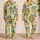 Fresh Lemon Citrus Botanical Loungewear For Summer Relaxation And Weekend Lounging Women Satin Pajamas Set - 2