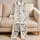 Cute Dog Bones and Paw Prints for Cozy Lounging, Holiday Gifting, and Dog Lovers at Home Satin Pajamas Set - 5