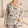 Cute Dog Bones and Paw Prints for Cozy Lounging, Holiday Gifting, and Dog Lovers at Home Satin Pajamas Set - 1
